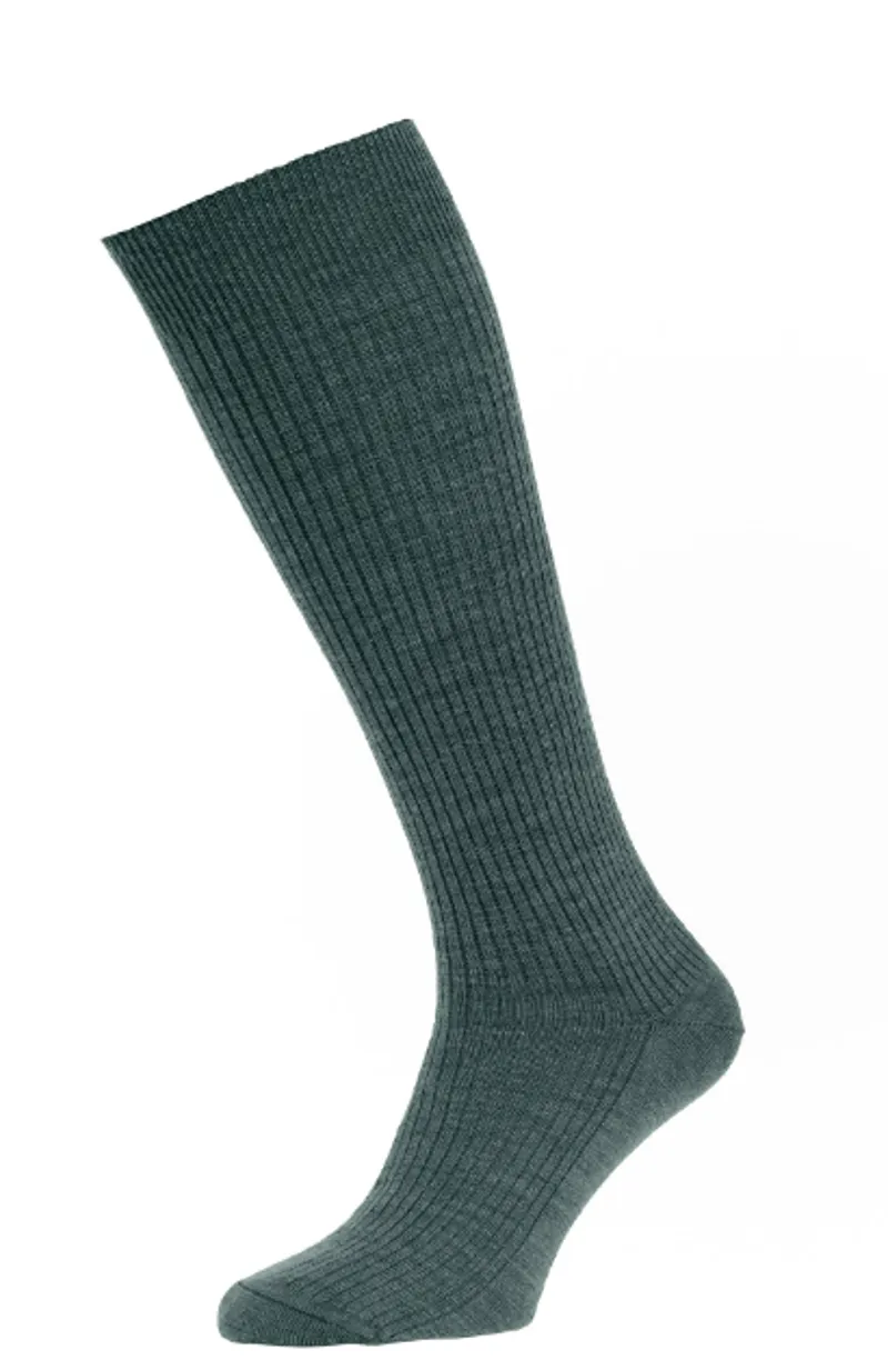 HJ77 Green Wool Knee High